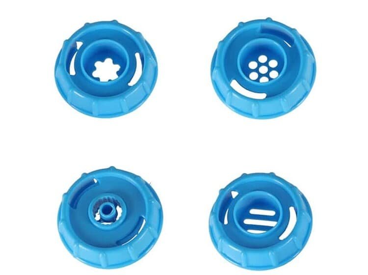 Clips pentru jucării plastic, accesorii pentru jucării, culori albastre, set 4 bucăți.