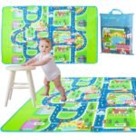Mat educațional din spumă pentru copii stradă 160x130cm - Covorașul este moale și are un strat de izolare