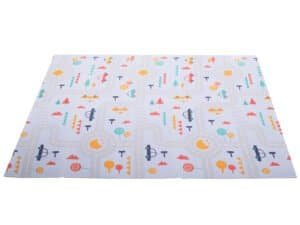 Covor sigur pentru copii, model oraș și mașini, ideal pentru camera de joacă.