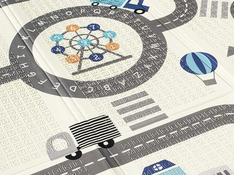 Jucarie de lemn pentru copii, tabla cu trasee si puzzle educativa, dezvoltare creativitate si strategii.