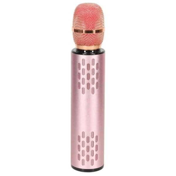 Microfon karaoke fără fir Bluetooth roz - imagine 6