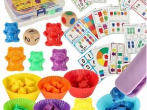 Ursuleți de pluș educaționali care învață să numere montessori 44el. - Ursuleți educativi pentru învățarea matematicii prin joc. Setul va stimula creativitatea și gândirea logică. Setul include: 36 de ursuleți