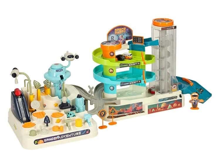 Jucarie pentru copii cu tunel si spatiu de joaca aventură spatială.