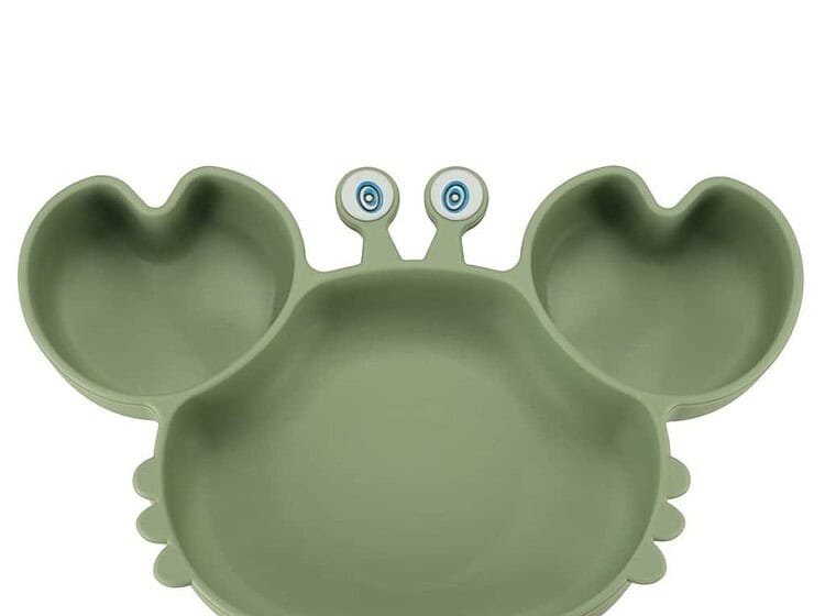 Tigăi de gătit pentru copii din silicon crab 19 el verde -