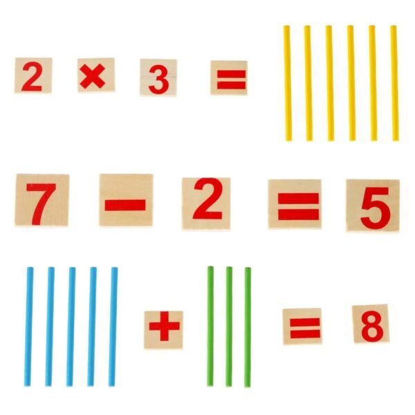 Numărare bastoane de numărare bastoane abacus + numere set de educație Montessori - imagine 6