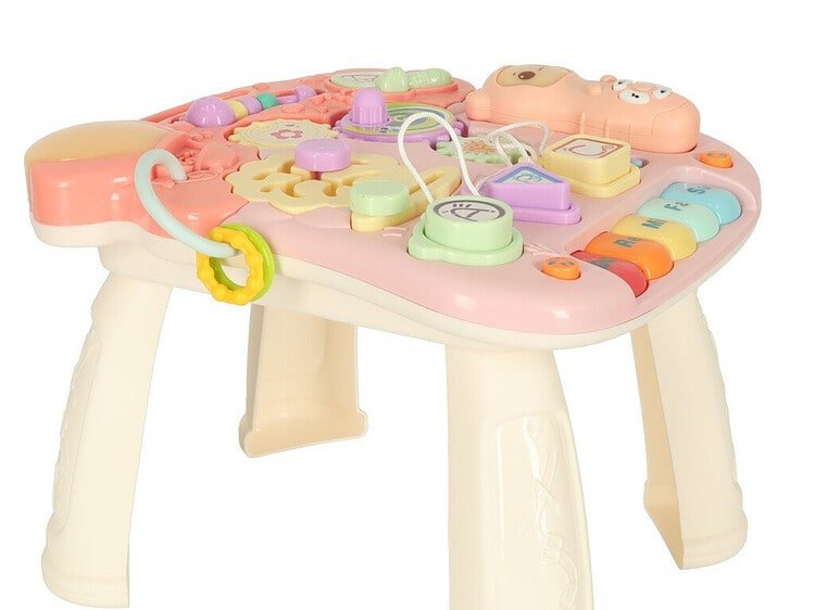 Jucarie muzicala pentru copii, cu butoane colorate și activități educative, ideală pentru dezvoltarea copilului.