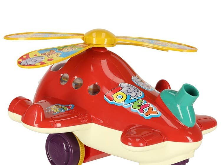 elicele încep să se învârtă și se aude un clopoțel. Material: plastic. Dimensiuni: 20x17x14cm.