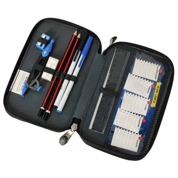 Trusa dublă pentru creioane cu accesorii Chessboard Crush - imagine 3