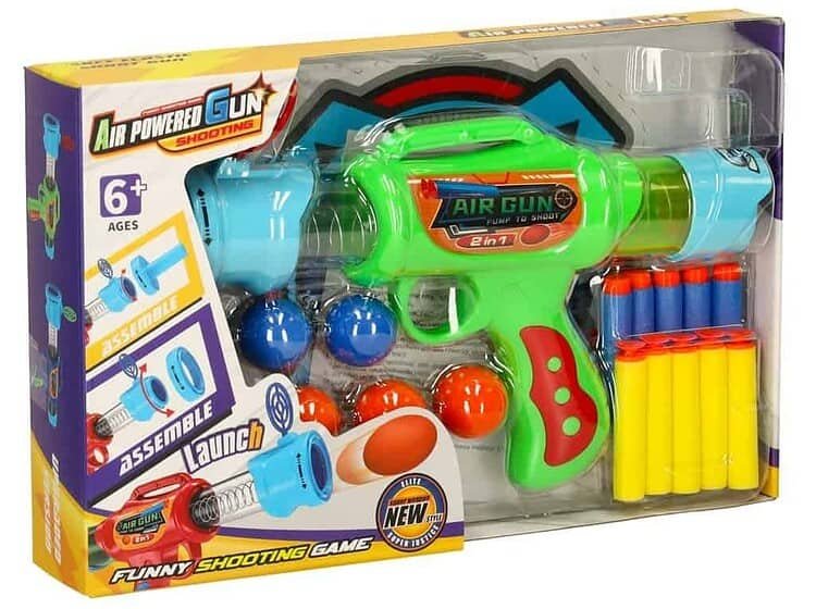 Jucărie cu pistol cu aer, set de joc pentru copii, distracție infantilă.