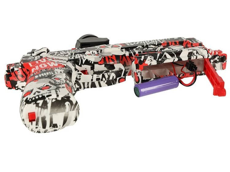 Jucarie laser pentru copii, design coloristic cu dinozauri și schelete, sigură și distractivă pentru joacă în aer liber.