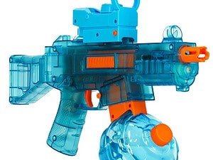 Jucarie pistol de apa din plastic transparent, ideal pentru joaca în aer liber.