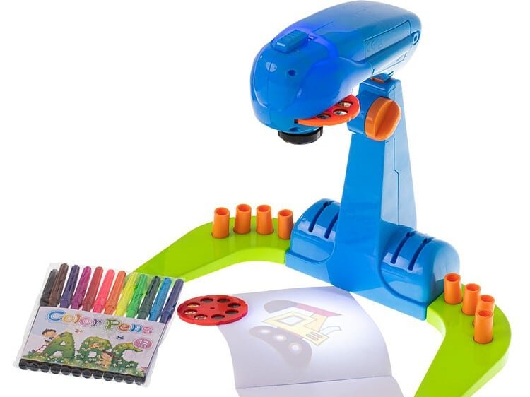 Joc educativ pentru copii cu imprimantă și markere, dezvoltă creativitatea și concentrarea.