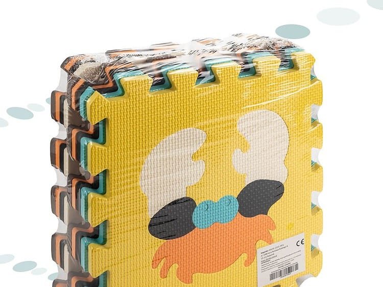 Colorful puzzle foam tiles pentru joaca copilului, sigure si durabile.