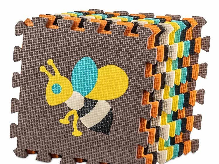 1. Piese moliplușoare pentru copii cu model albine, sigure și colorate.