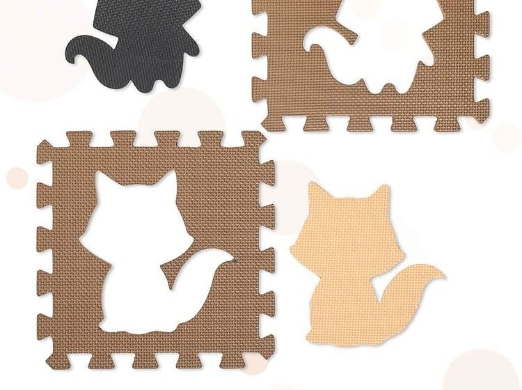 Jucărie mozaic din burete cu model pisică pentru copii, siguranță și distracție educativă, Cadou perfect.