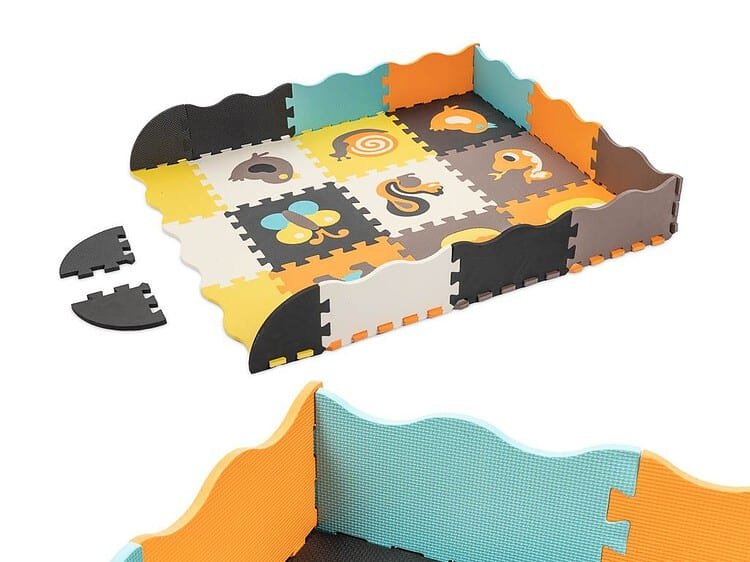 Joacă puzzle mozaic pentru copii cu animale, siguranță și culoare vibrantă.