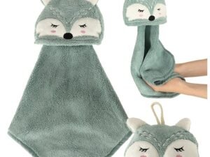 Prosoape de mână pentru copii pentru grădiniță 42x25cm vulpe albastră - Un prosop de mână moale pentru bebeluși cu o vulpe adorabilă. Acesta poate fi pliat și introdus în ursuleț. Bucla cusută vă permite să îl agățați de un cârlig. Este extrem de moale și plăcut pe piele. Material: poliester