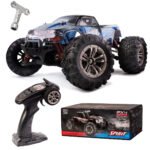 Mașină RC Q901 fără perii 1:16 2.4G 4CH 52km/h albastru - Mașina rapidă cu telecomandă este o jucărie pentru orice fan al condusului rapid și al distracției uimitoare. Modelul este realizat la scara 1:16