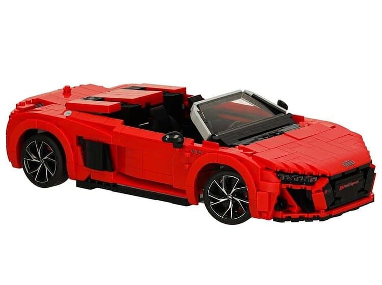 Mașină sport Lego, model de mașină roșie, pentru joacă și hobby pentru copii.