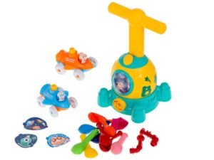 Aerodinamică mașină aerodinamică lansator de baloane capsulă - Aerodinamică mașină lansator de baloane - capsulă spațială. Acesta va fura inima micului explorator. Jocul stimulează imaginația și încurajează gândirea analitică. Setul include: lansator