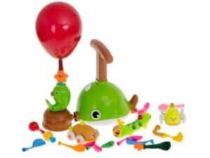 Jucarie de plaja cu animale si balon pentru copii, set distractiv pentru exterior.