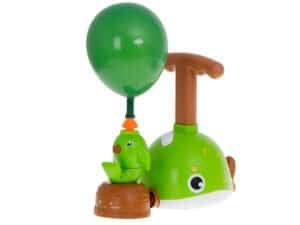 Jucarie pentru copii, dinozaur cu balon si accesorii colorate pentru joaca imaginativa.