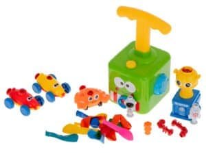 mașini. Dimensiunile mașinii: 9x6x4cm. Dimensiunile lansatorului: 11