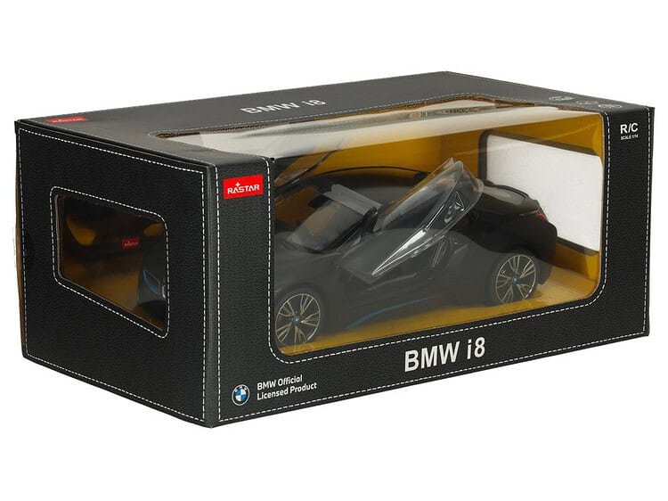 1. Mașină radio control BMW i8 pentru copii, jucărie de colecție, cadou perfect pentru micuți.