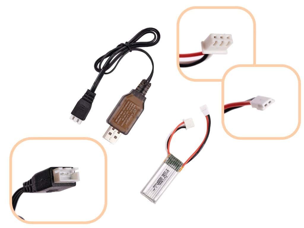 1. Cablu de încărcare și conectare pentru jucării mici și drone.