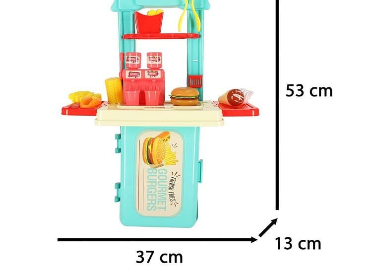 Jucărie bucătărie copii, set cort și accesorii pentru joacă realism și creativitate.