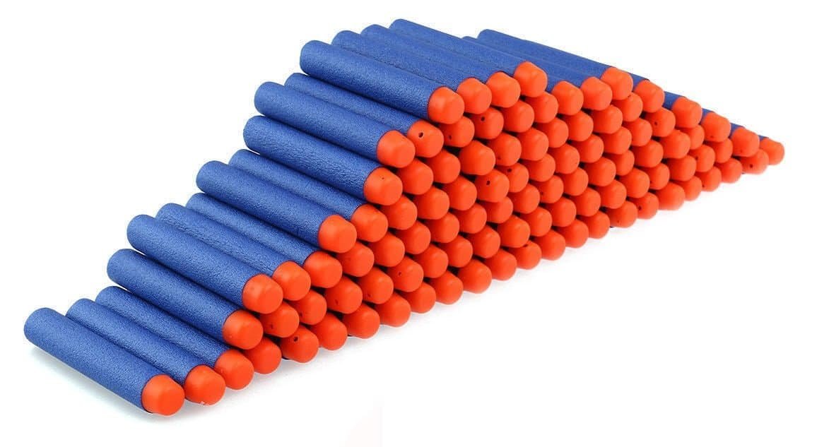 Săgeți lansatoare compatibile NERF 10pcs 7.2cm - Un set de muniție pentru lansatoarele NERF.Săgețile sunt fabricate din plastic asemănător spumei. Setul include 10 gloanțe. Dimensiuni: Lungime: 7