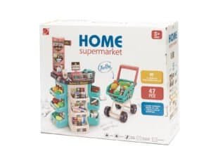 Jucării supermarket pentru copii, set 47 piese, joc de rol și învățare.