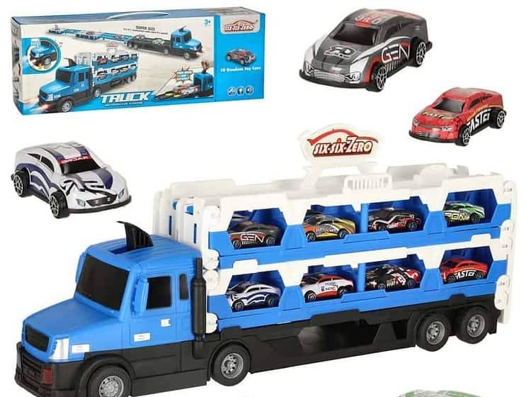 Camion transportator pliabil XXL albastru -