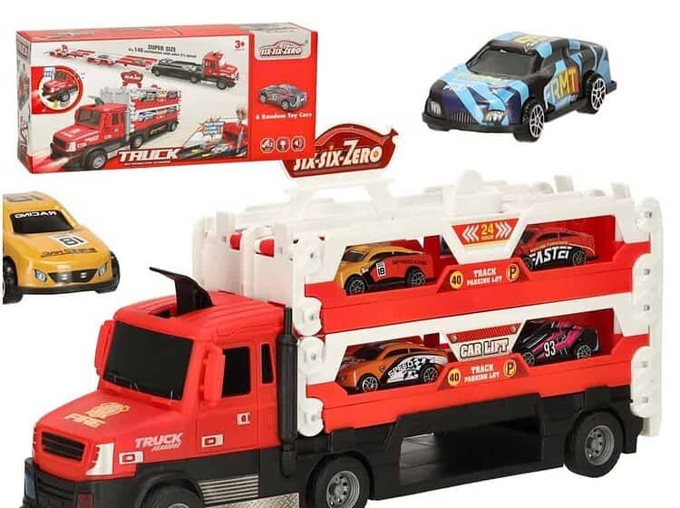 Camion transportor pliabil XXL roșu -