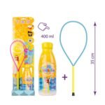 TUBAN Soap Bubble Hoop + lichid 400ml - Un set pentru fiecare fan al baloanelor de săpun - un cerc practic pentru crearea ușoară a baloanelor + Tuban lichid 400 ml. Mânerul cercului este realizat în așa fel încât fiecare copil mic nu va avea nicio problemă în a crea cantități uriașe de bule de săpun. Vârsta: 3+.