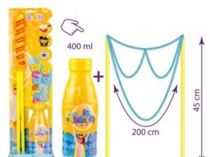 TUBAN baloane de săpun cu șir de ochelari de săpun + lichid 400ml - Șnurul în formă de pahare cu mânere + Tuban 400 ml lichid pentru bule este un set ideal pentru a crea bule de săpun uimitoare. Datorită construcției avansate a șnurului