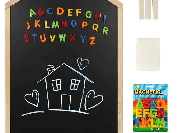 Magnetic tablă de cretă agățat casa + litere de cretă burete de cretă -