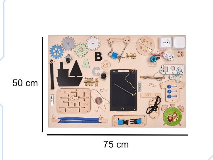 Accesoriu educațional din lemn, set activități și jocuri creative pentru copii.