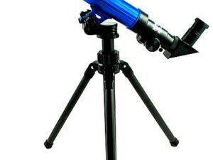 Telescop educațional cu trepied 20x 30x 40x - Telescop cu oculare interschimbabile de puteri diferite. Înălțime: 41cm. Lungime până la 54 cm. Trepied și obiective incluse.