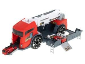 Camion de jucărie cu mașini de salvare și accesoriu, centru de joacă pentru copii, cadou ideal.