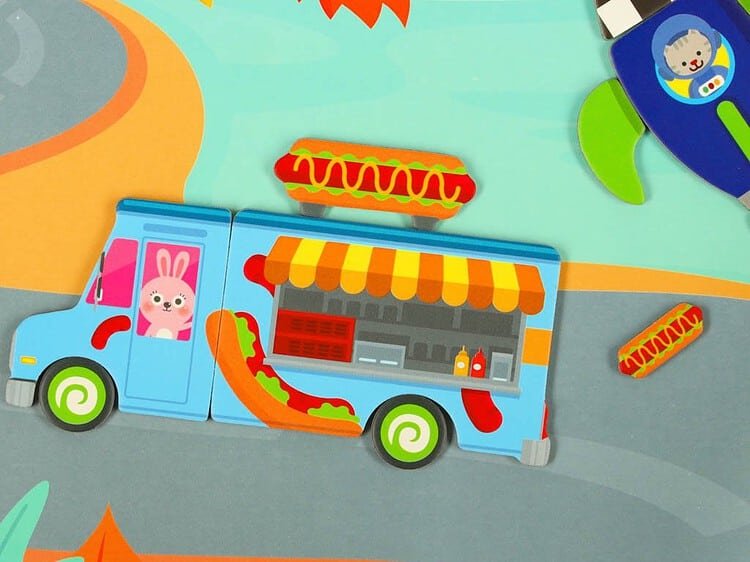 66 de puzzle-uri. Dimensiunile vehiculului: 11x4