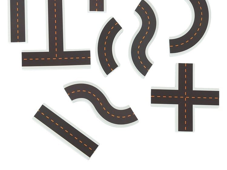 Hărți de stradă din cauciuc pentru joc, puzzle cu drumuri, decor pentru camera copilului.