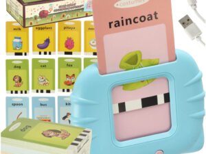 Cititor de carduri de vocabular în limba engleză 112 carduri - Un cititor de carduri educațional albastru pentru învățarea limbii engleze. Produsul redă un cuvânt de pe card