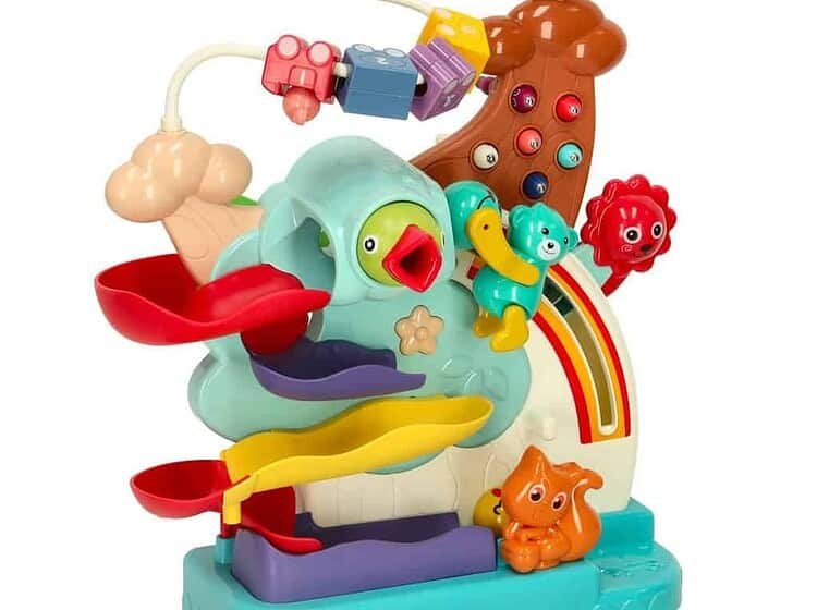 Jucarie educativa pentru copii, labirint cu animale, culori vibrante, dezvoltare motricitate fine.