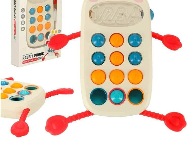 Montessori jucărie senzorială pentru copii telefon cu butoane umane -