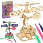 Puzzle din lemn 3d model științific model de vânt vane de vânt -
