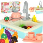 Chiuvetă pentru copii cu accesorii XXL albastru -