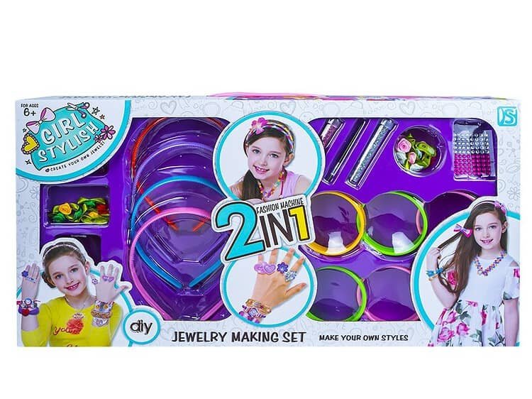 Accesorii frumusete - set creativ bratari si cordeluta - Accesorii frumusete