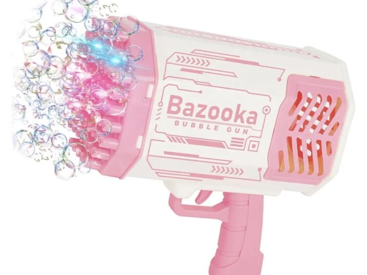 cu baterii - - Jucaria contine 1 pistol lansator de bule