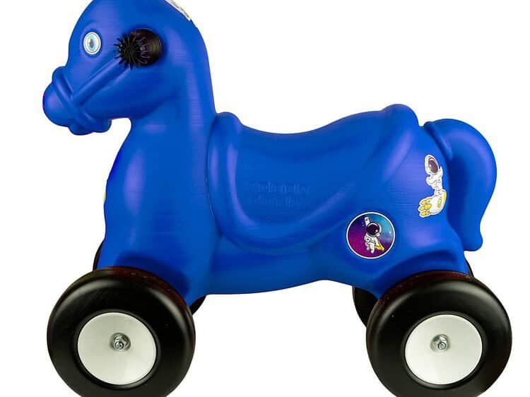 albastru - ROBENTOYS - - Deplasarea calutului se realizeaza cu ajutorul celor 4 roti